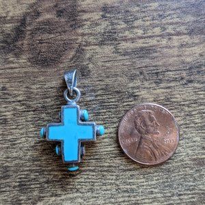 Turqouise and Silver Cross